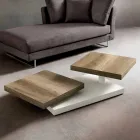 Couchtisch mit drehbaren Platten aus HPL Made in Italy, Precious - Paris Viadurini