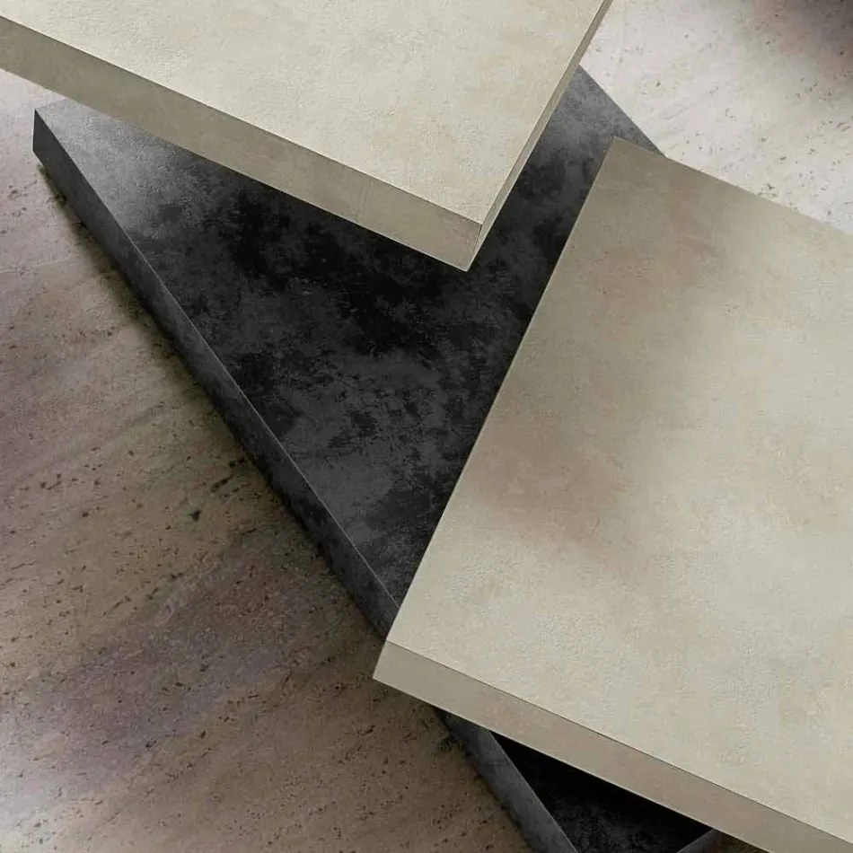 Couchtisch mit drehbaren Platten aus HPL Made in Italy, Precious - Paris Viadurini