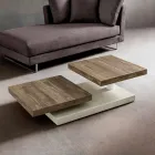 Couchtisch mit drehbaren Platten aus HPL Made in Italy, Precious - Paris Viadurini