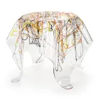 Couchtisch mit Platte und Gestell aus Plexiglas Made in Italy - Brento Viadurini