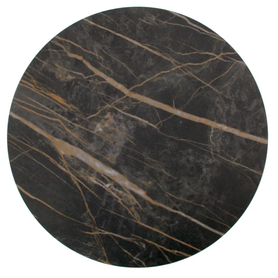 Couchtisch mit runder Platte aus Feinsteinzeug, hergestellt in Italien – Siste Viadurini