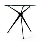 Couchtisch mit runder Platte aus Feinsteinzeug, hergestellt in Italien – Siste Viadurini