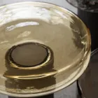 Couchtisch mit Glasplatte und Metallgestell, hergestellt in Italien – Batulla Viadurini