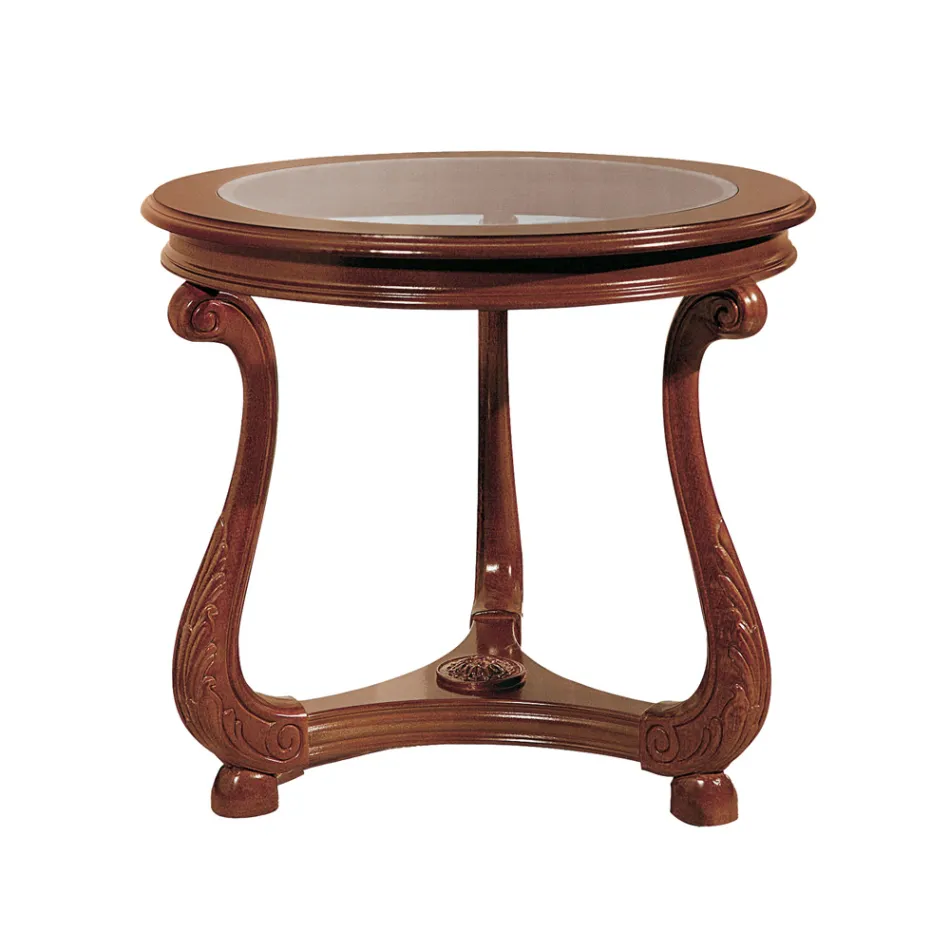 Couchtisch mit Glasplatte, hergestellt in Italien – Sedna Viadurini