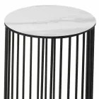 Couchtisch mit runder Keramikplatte Made in Italy - Montebianco Viadurini