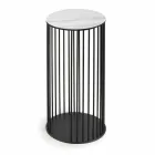 Couchtisch mit runder Keramikplatte Made in Italy - Montebianco Viadurini