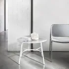 Couchtisch mit runder Marmorplatte Made in Italy - Makino Viadurini