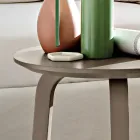 Wohnzimmer Couchtisch mit runder lackierter MDF-Platte Made in Italy, Precious - Tobiko Viadurini