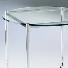 Couchtisch mit runder Glasplatte Made in Italy - Costanza Viadurini
