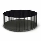 Couchtisch mit runder Holzplatte Made in Italy - Montebianco Viadurini