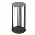 Couchtisch mit runder Holzplatte Made in Italy - Montebianco Viadurini