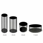 Couchtisch mit runder Holzplatte Made in Italy - Montebianco Viadurini