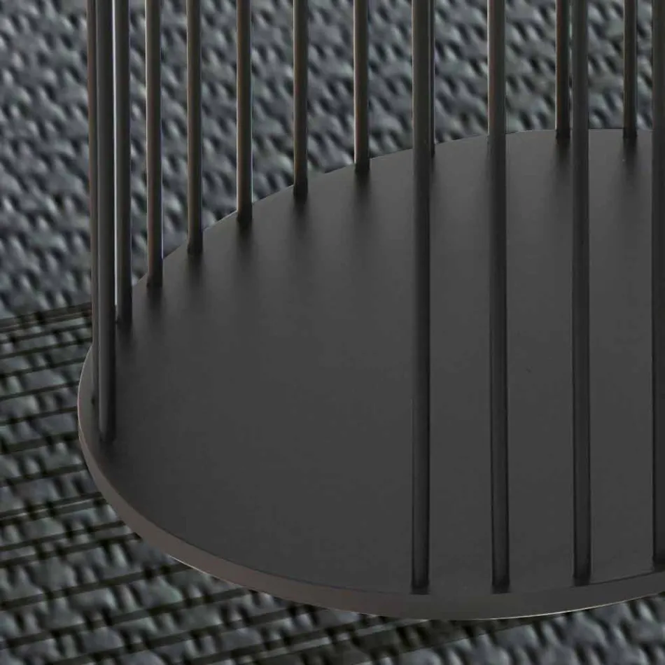 Couchtisch mit runder Holzplatte Made in Italy - Montebianco Viadurini