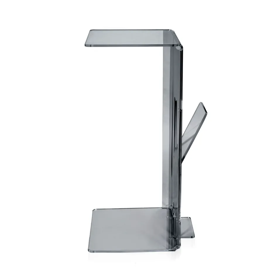 Couchtisch mit Zeitschriftenständer aus Plexiglas, hergestellt in Italien – Belle Viadurini