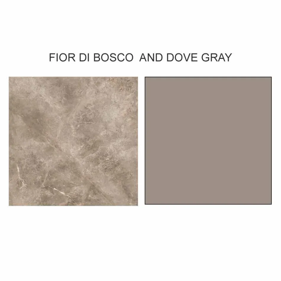 Design Couchtisch mit 2 runden Tops in Gres Made in Italy - Stockholm Viadurini