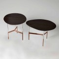 Design Couchtisch mit Holzplatte Made in Italy - Cinci