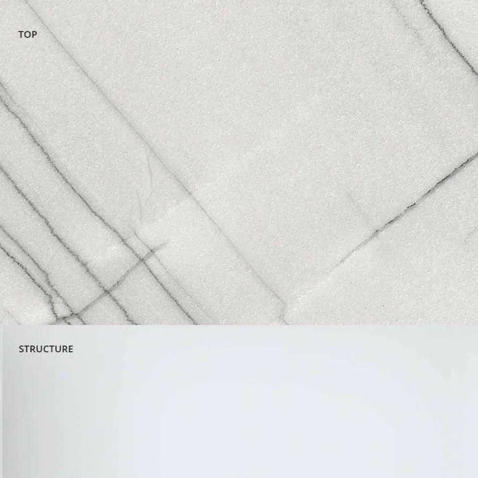 Design Couchtisch aus Marmor mit Glasboden Made in Italy - Molino Viadurini