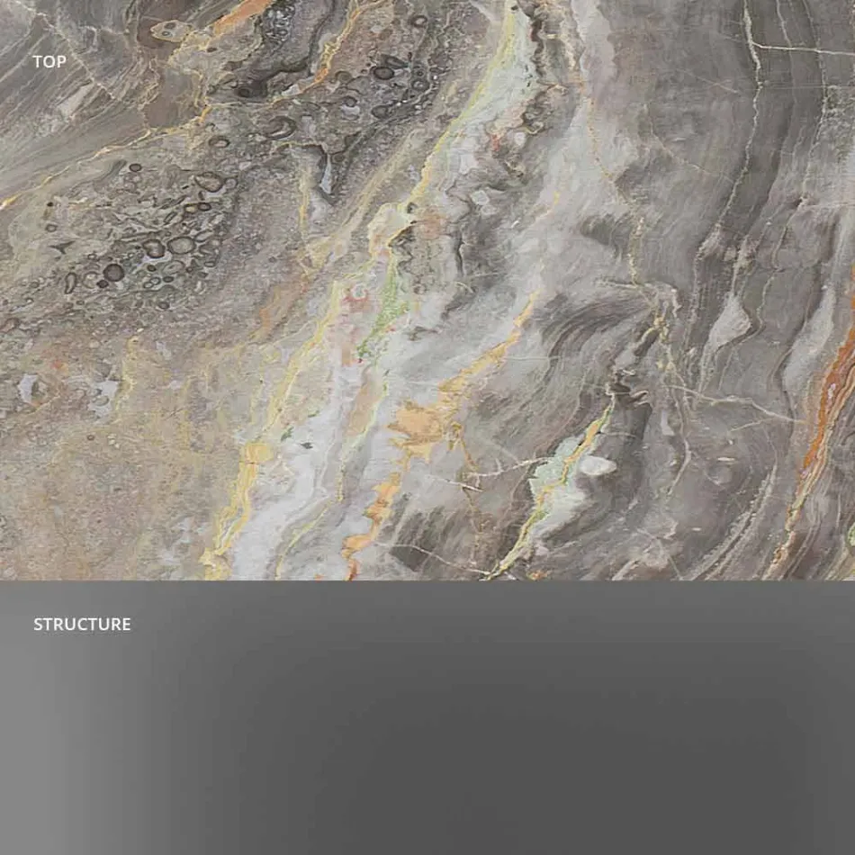 Design Couchtisch aus Marmor mit Glasboden Made in Italy - Molino Viadurini