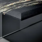 Design Couchtisch aus Marmor mit Glasboden Made in Italy - Molino Viadurini