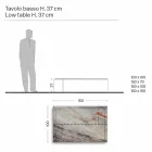 Design Couchtisch aus Marmor mit Glasboden Made in Italy - Molino Viadurini