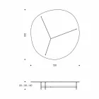 Design Couchtisch aus Glas mit Metallbasis Made in Italy - Cinci Viadurini