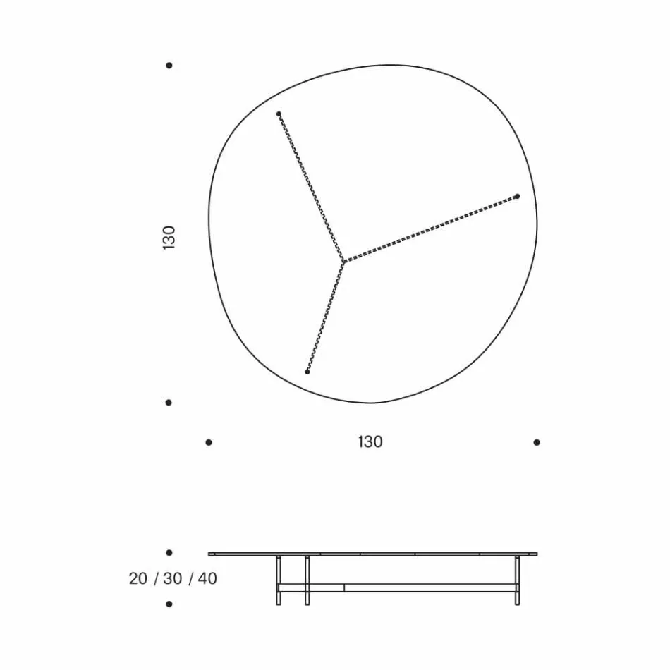Design Couchtisch aus Glas mit Metallbasis Made in Italy - Cinci Viadurini