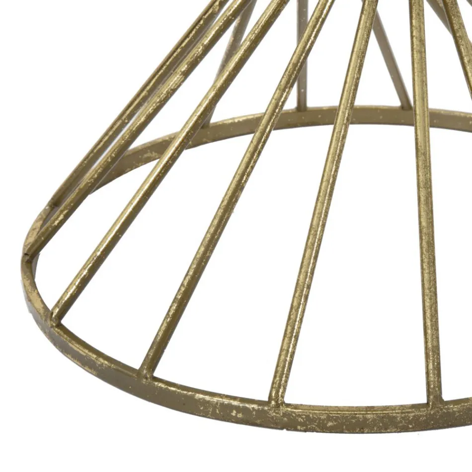 Goldener Couchtisch aus Eisen mit Spiegelplatte - Apricot Viadurini