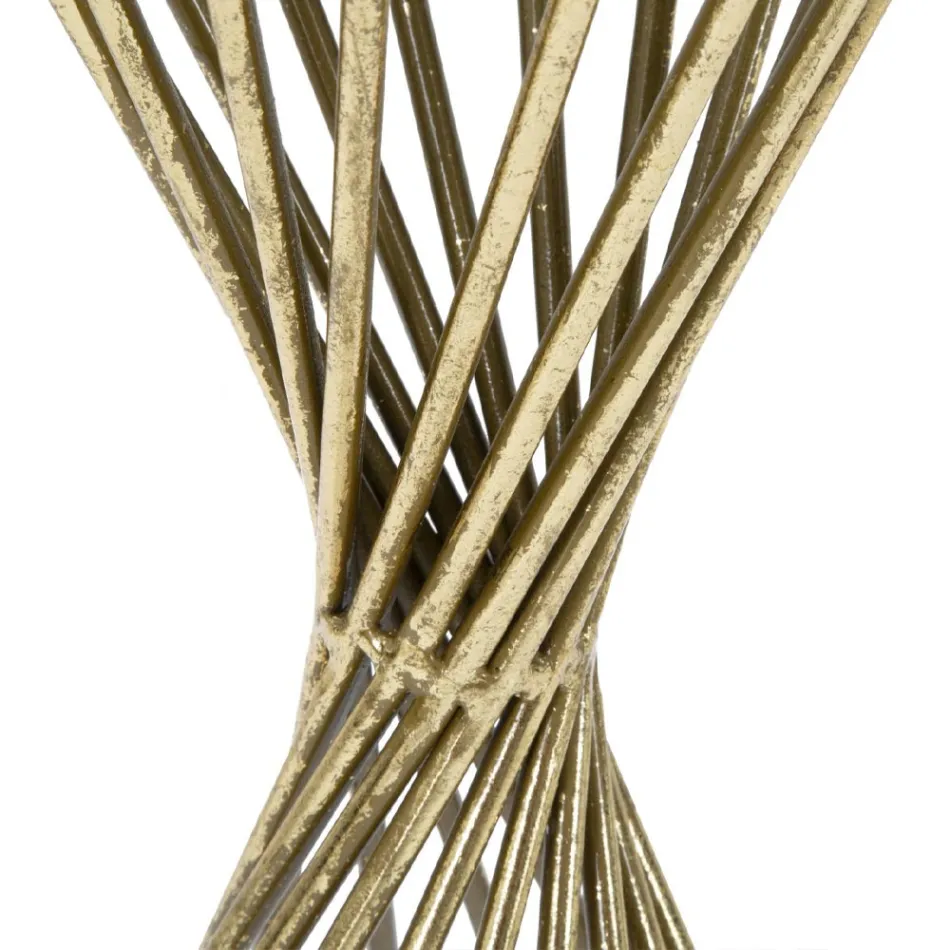 Goldener Couchtisch aus Eisen mit Spiegelplatte - Apricot Viadurini