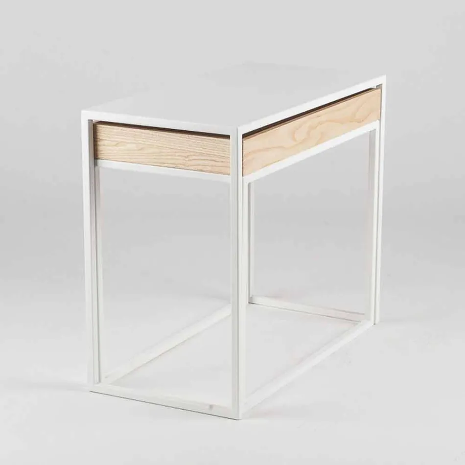 Stahl Couchtisch mit Aschenbecher Made in Italy - Spitze Viadurini