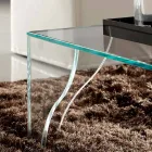 Couchtisch aus extra klarem transparentem Kristall Made in Italy - Lithium Viadurini