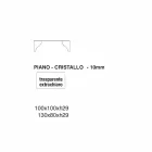 Couchtisch aus extra klarem transparentem Kristall Made in Italy - Lithium Viadurini