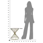 Couchtisch aus vergoldetem Eisen mit Spiegelplatte - Apricot Viadurini