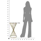 Couchtisch aus vergoldetem Eisen mit Spiegelplatte - Apricot Viadurini