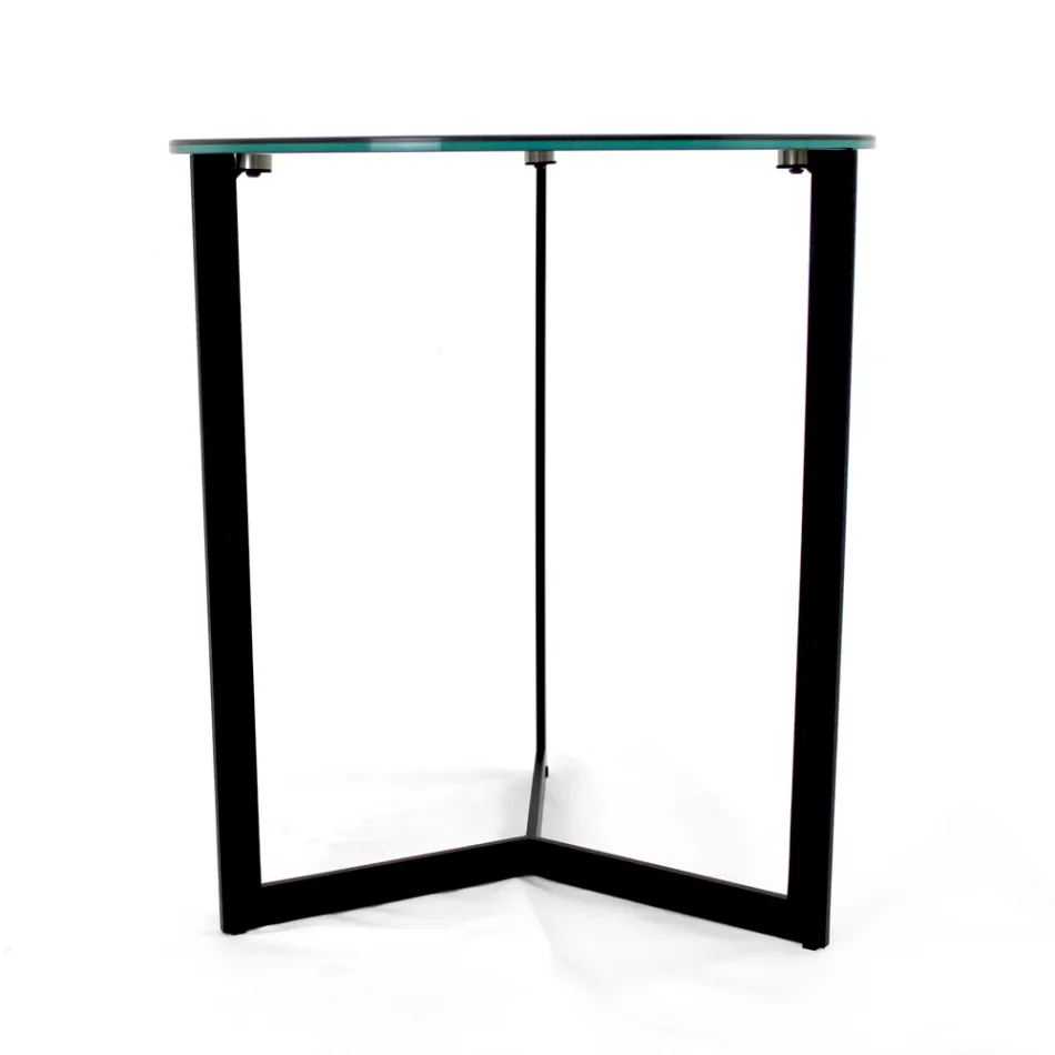 Couchtisch aus Steingut mit Stahlgestell, hergestellt in Italien – Aspira Viadurini