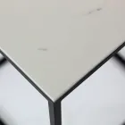 Couchtisch aus Steingut und Stahlgestell, hergestellt in Italien – Birba Viadurini