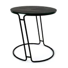 Couchtisch aus Porzellan-Grès und rundem Sockel, hergestellt in Italien – Tullia Viadurini