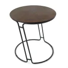 Couchtisch aus Porzellan-Grès und rundem Sockel, hergestellt in Italien – Tullia Viadurini