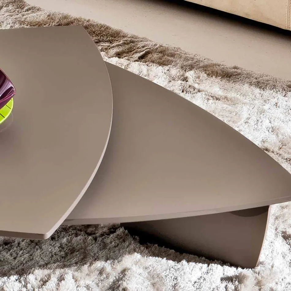 Couchtisch aus lackiertem Mdf mit drehbarer Platte Made in Italy - Lisa Viadurini