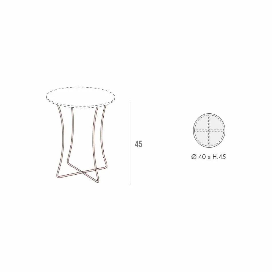 Metall Couchtisch mit Behälter Tablett Made in Italy - Numbo Viadurini