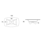 Couchtisch aus Metall Keramikplatte mit Aufbewahrung - Emirate Viadurini