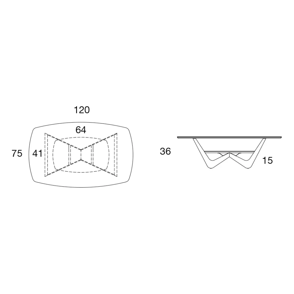 Couchtisch aus Metall Keramikplatte mit Aufbewahrung - Emirate Viadurini