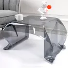 Handbespannter Couchtisch aus Plexiglas, hergestellt in Italien – Pippo Viadurini