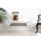Couchtisch aus transparentem Plexiglas oder mit Designholz - Gips Viadurini