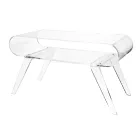 Couchtisch aus transparentem Plexiglas oder mit Designholz - Gips Viadurini