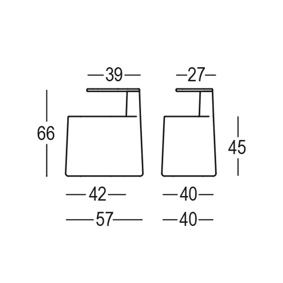 Couchtisch aus Polyethylen und Birkenholz Made in Italy - Clio Viadurini