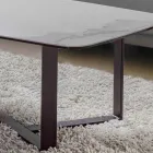Couchtisch aus Keramikglas mit Sockel aus lackiertem Metall - Camilo Viadurini