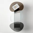 Couchtisch aus Glas mit 3 farbigen geformten Platten - Dapy Viadurini
