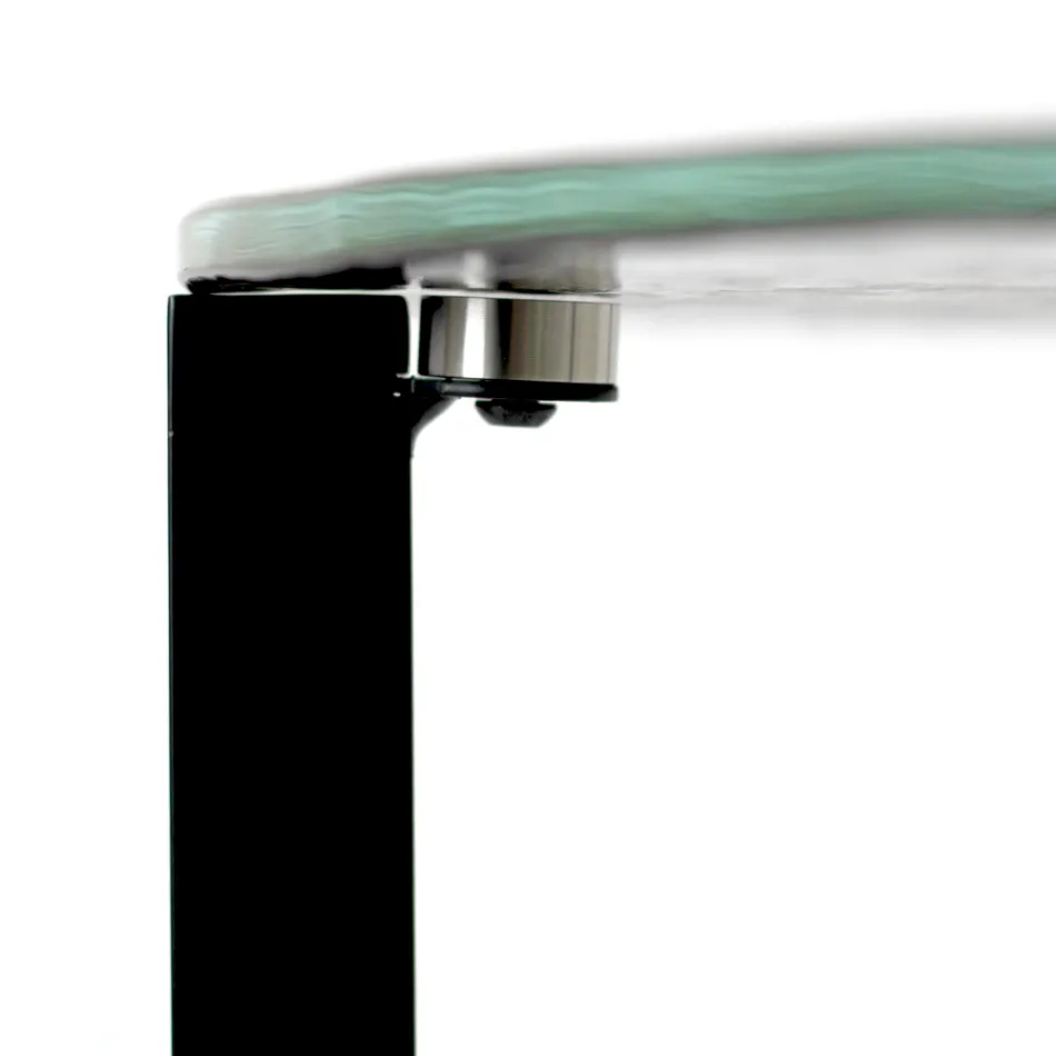 Couchtisch aus Glas mit Stahlgestell, hergestellt in Italien – Aspira Viadurini