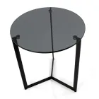 Couchtisch aus Glas mit Stahlgestell, hergestellt in Italien – Aspira Viadurini