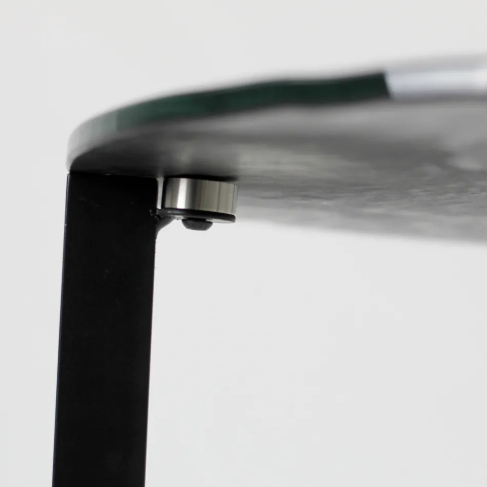 Couchtisch aus Glas mit Stahlgestell, hergestellt in Italien – Aspira Viadurini